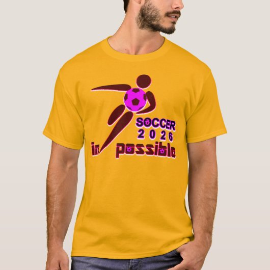 Dynamic Soccer 2026 Silhouette Design Tシャツ (正面)