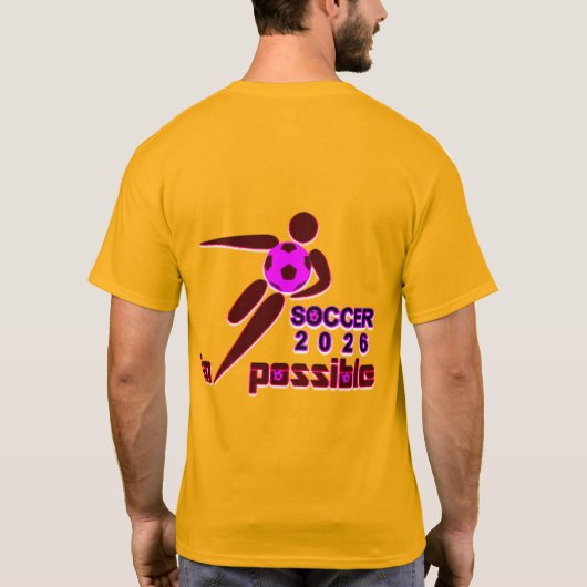 Dynamic Soccer 2026 Silhouette Design Tシャツ (裏面)