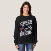 Dynamic Soccer Cat sporty Sweatshirt for Women  スウェットシャツ (正面フル)