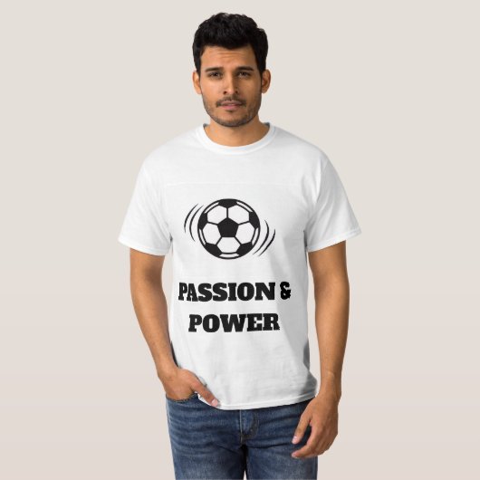 Dynamic Soccer Passion T-Shirt - Minimalist ball Tシャツ (正面フル)