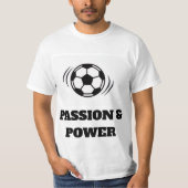 Dynamic Soccer Passion T-Shirt - Minimalist ball Tシャツ (正面)