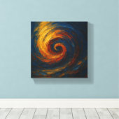 Dynamic Spiral Vortex - Abstract Energy キャンバスプリント (インサイチュ (ウッドフロア))