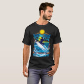 Dynamic Surfer Wave Illustration T-shirt Tシャツ (正面フル)