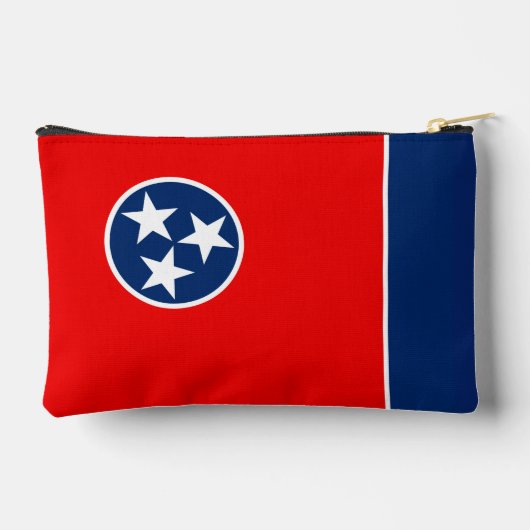 Dynamic Tennessee State Flag Graphic on a アクセサリーポーチ (裏面)