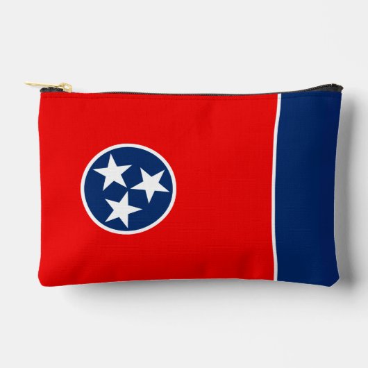 Dynamic Tennessee State Flag Graphic on a アクセサリーポーチ (正面)