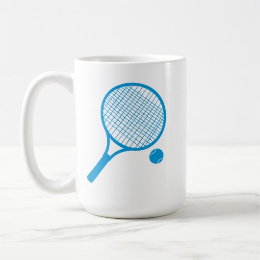 Dynamic Tennis Racket & Ball コーヒーマグカップ (左)