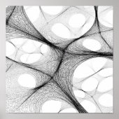 Dynamic Warp Field Decoupage Template Line Art ポスター (正面)