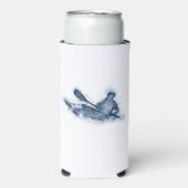 Dynamic Whitewater Kayaker Line Art スリム缶クーラー (Seltzer正面)