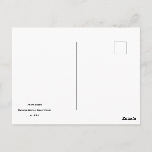 Dynamic Women Soccer Match,  ポストカード (裏面)