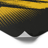 Dynamic Yellow Paint over Dark Surface ポスター (角)