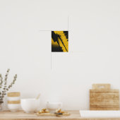 Dynamic Yellow Paint over Dark Surface ポスター (キッチン)