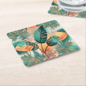 Dynamische Tropen-Woge スクエアペーパーコースター (アングル)