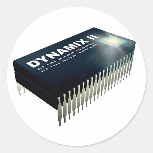 Dynamix IIチップステッカー ラウンドシール (正面)