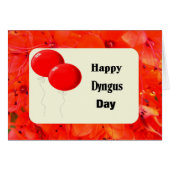 Dyngus Day Card Red Balloons & 縁ど (正面横)
