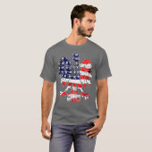 Dyngus Day Polish Eagle USA Flag America Poland Tシャツ (正面フル)