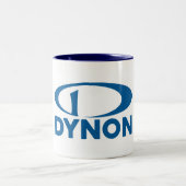 Dynonのロゴのコーヒー・マグ ツートーンマグカップ (中央)