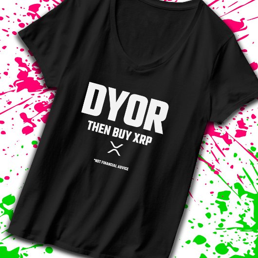 DYORあなたおもしろい自身の研究を行うXRP暗号通貨 Tシャツ