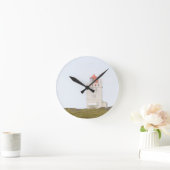 Dyrholaeyの灯台アイスランドの時計 ラウンド壁時計 (ホーム)