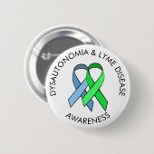 Dysautonomiaおよびライム病の認識度のリボンPin 缶バッジ (正面&裏面)