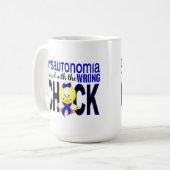 Dysautonomiaは間違ったひよこと台なしになりました コーヒーマグカップ (正面左)