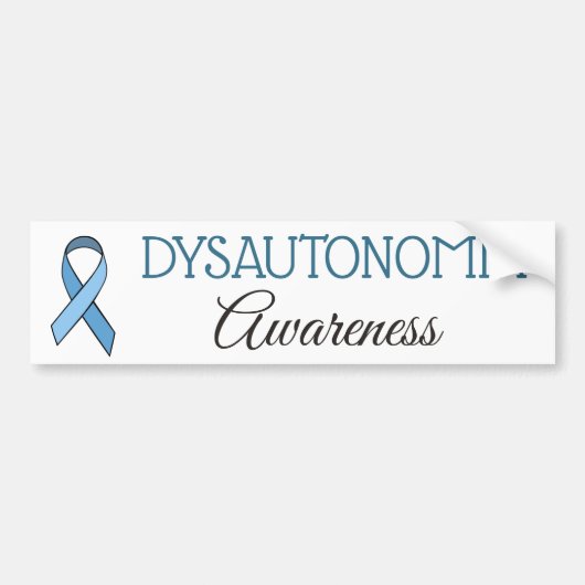 Dysautonomia認識度リボンバンパーステッカー バンパーステッカー (正面)