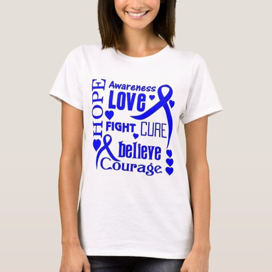 Dysautonomia Hope Wordsコラージュ Tシャツ (正面)