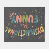 Dysfunctional but funny フリースブランケット (正面(横))