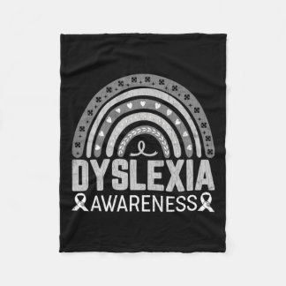 Dyslexiaの読認識度図 フリースブランケット