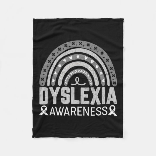 Dyslexiaの読認識度図 フリースブランケット (正面)