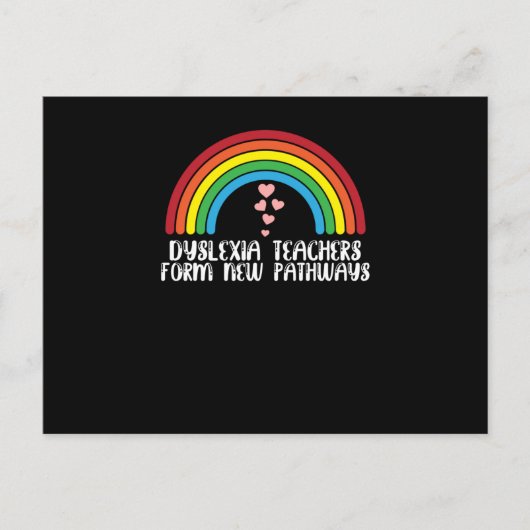Dyslexia先生型枠New Paths認識度 インビテーションポストカード (正面)