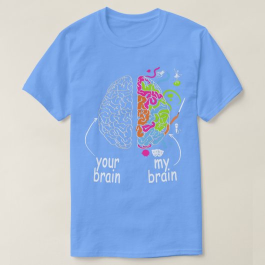 Dyslexia ADHD Aの神経多様性脳ギフトアイディア Tシャツ (デザイン正面)