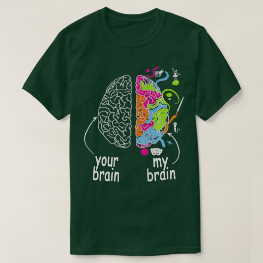 Dyslexia ADHD Aの神経多様性脳ギフトアイディア Tシャツ (デザイン正面)