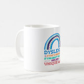Dyslexia Awareness Dyslexic コーヒーマグカップ (正面左)