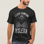 Dyslexia Ribbon Learning Disability Vision Problem Tシャツ (正面)