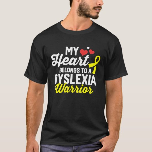 Dyslexia Warrior Survivor Support Awareness Recove Tシャツ (正面)