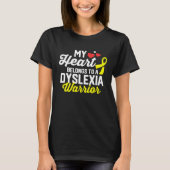 Dyslexia Warrior Survivor Support Awareness Recove Tシャツ (正面)
