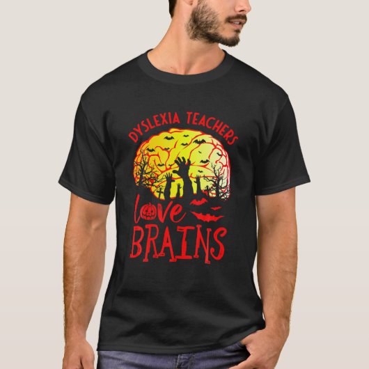 Dyslexicセラピーハロウィーン – Dyslexia先生値リスト Tシャツ (正面)
