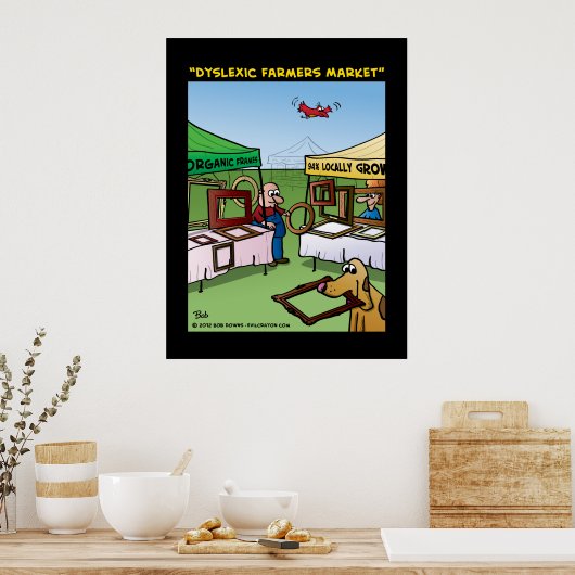 Dyslexic農家市場 ポスター (キッチン)