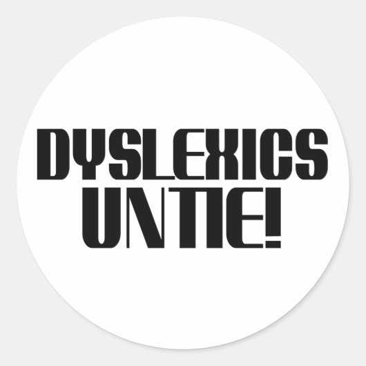 Dyslexics Untieのシールシート ラウンドシール (正面)