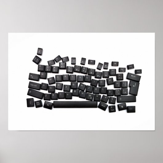 dyslexionキーボードのコンピューターの文字ボタ読ン書き込み ポスター (正面)
