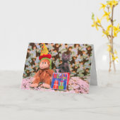 Dyson's誕生日- Cat / Kitten誕生日カード カード (黄色い花)