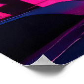 Dystopian Cyberpunk Neon City Obey Sci-Fi ポスター (角)