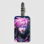 Dystopian Cyberpunk Sci-Fi未来通りPunk 01 D ラゲッジタグ (正面縦)