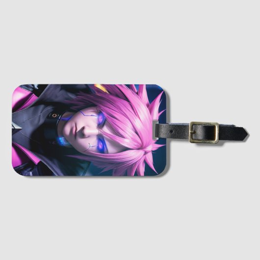 Dystopian Cyberpunk Sci-Fi未来通りPunk 01 D ラゲッジタグ (正面横)