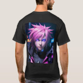 Dystopian Cyberpunk Sci-Fi未来通りPunk 01 Tシャツ (裏面)