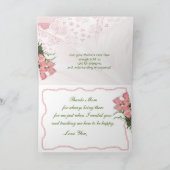 Dz Pkのバラは大事な行事をBqt2カスタマイズ サンキューカード (内部)