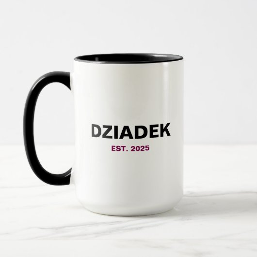 "Dziadek" Est.2025 – 完璧なグランドパギフト マグカップ (左)