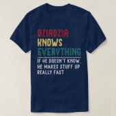 DziadziaはDziのためのすべての父の日を知おもしろいる Tシャツ (デザイン正面)