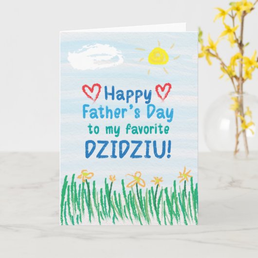Dzidziuの父の日カード カード (黄色い花)