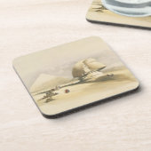 "Eからのギーザの素晴らしいスフィンクスそしてピラミッド、 コースター (左側)